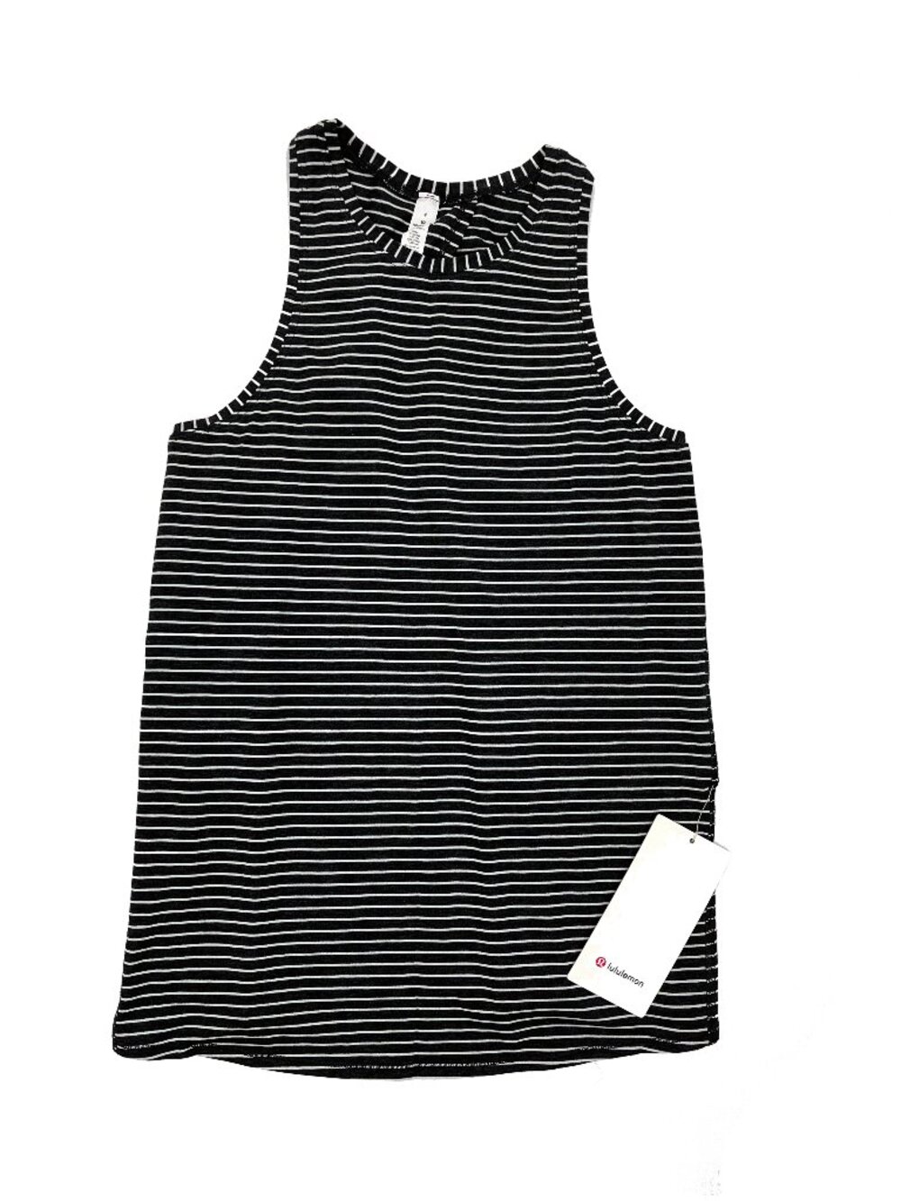 Lululemon NEW NWT All Tied Up Tank Top Black White Stripe Womens 4